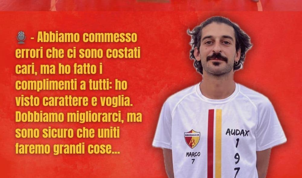 L'Audax cade in Coppa, capitan Benigni: "Errori che ci sono costati caro"
