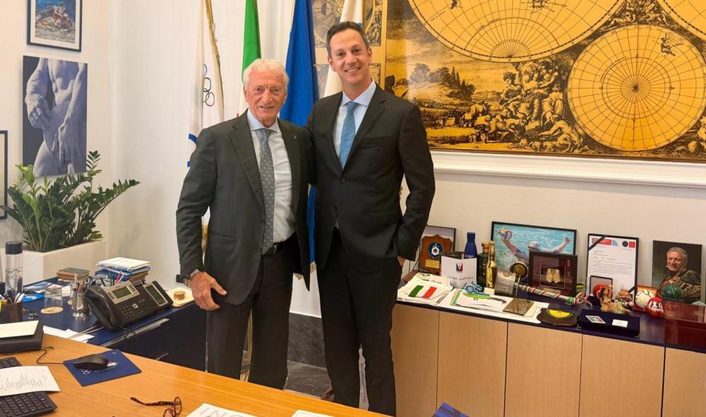 Castiglia incontra il Presidente del CONI Buonfiglio: “Rafforziamo il ruolo del futsal nel panorama sportivo”