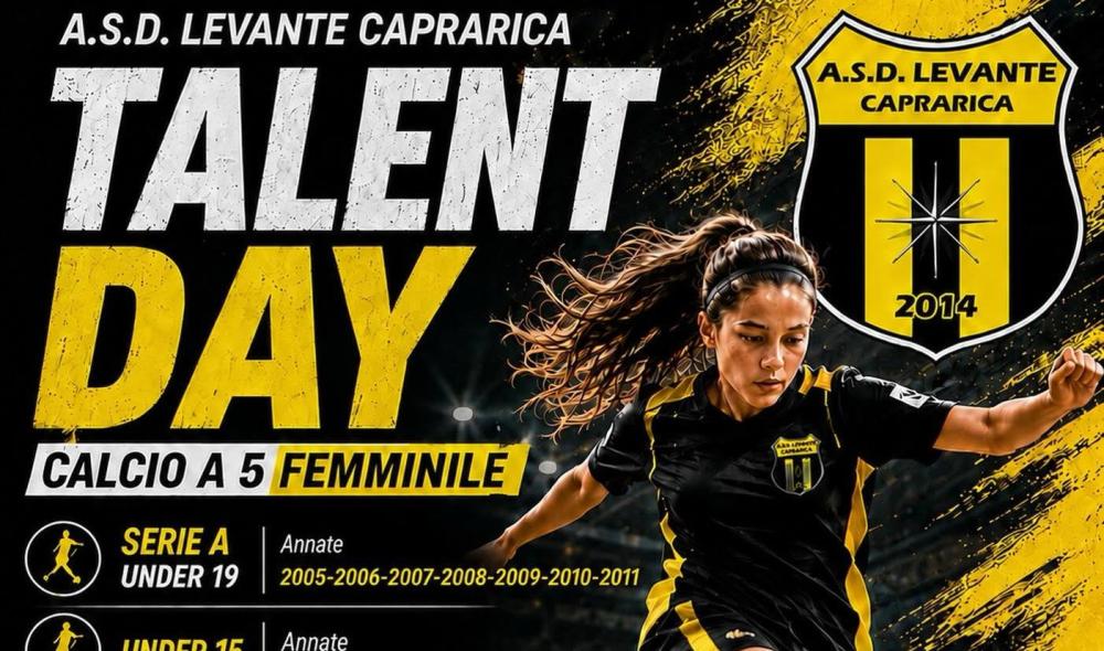 Levante Caprarica, il futuro parte da qui: giovedì 25 giugno appuntamento col Talent Day