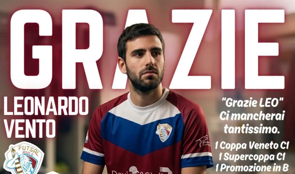 #futsalmercato, ancora un'uscita in casa Jesolo: con Vento finisce qui