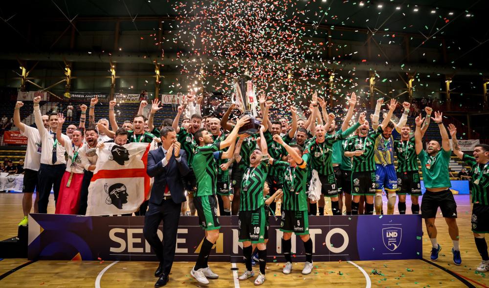 Serie A Kinto, impresa neroverde al PalaCatania: la Meta abdica, L84 campione d'Italia