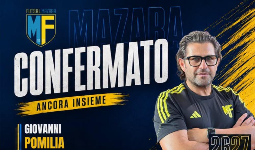 Mazara, fiducia rinnovata: Pomilia farà ancora parte dello staff di Bruno
