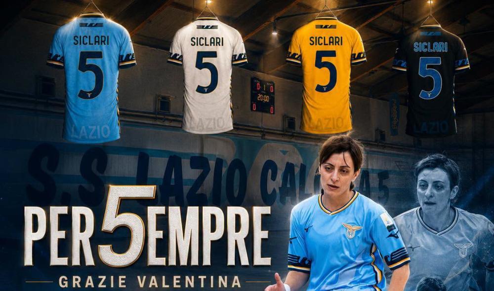 Lazio, l'omaggio a Valentina Siclari: la maglia numero 5 è ufficialmente ritirata
